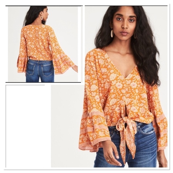 American Eagle Outfitters Tops - American Eagle Floral Boho Top
